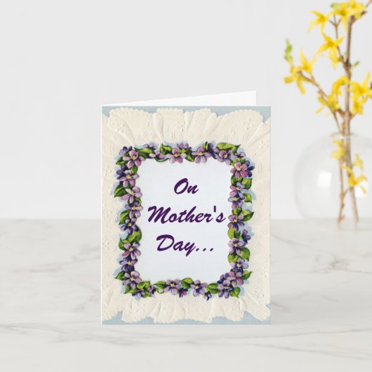 Blumenrahmen Muttertagskarte Karte (Gelbe Blume)