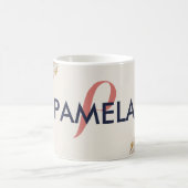 Blumenrahmen - Name und Monogramm Kaffeetasse (Mittel)