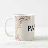 Blumenrahmen - Name und Monogramm Kaffeetasse (Links)