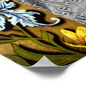 Blumenrahmen Personalisiert hinzufügen Foto hinzuf Poster (Ecke)