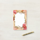 Blumenrahmen Post-it Klebezettel (Auf Schreibtisch)