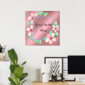 Blumenrahmen Poster (Heimbüro)