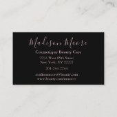 Blumenrahmen-Rose Visitenkarte (Rückseite)