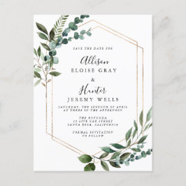 Blumenrahmen Save the Date Postkarte