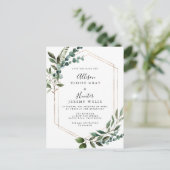 Blumenrahmen Save the Date Postkarte (Stehend Vorderseite)