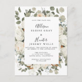 Blumenrahmen Save the Date Postkarte (Vorderseite)