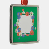 Blumenrahmen Silbernes Ornament (Rechts)