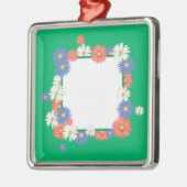 Blumenrahmen Silbernes Ornament (Links)