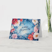 Blumenrahmen SORRY FÜR VERLUSTE CUSTOM Condolences Karte (Vorderseite)