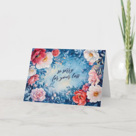 Blumenrahmen SORRY FÜR VERLUSTE CUSTOM Condolences Karte