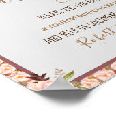 Blumenrahmen teilen Sie die Liebe Social Media Hoc Poster (Ecke)