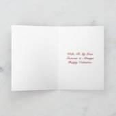 Blumenrahmen Valentinstag Romantisch Frohen Valent Karte (Innenseite)