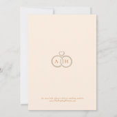 Blumenrahmen Verzierte Creme Islamische Hochzeitmo Einladung (Rückseite)