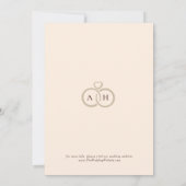 Blumenrahmen Verzierte Creme Islamische Hochzeitmo Einladung (Rückseite)