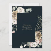 Blumenrahmen Weihnachtsfeiertag Foto Personalisier Feiertagskarte (Rückseite)