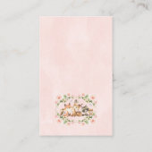 Blumenrahmen Woodland Babydusche Buchanfrage Visitenkarte (Rückseite)