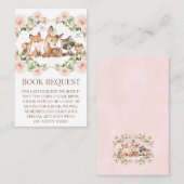 Blumenrahmen Woodland Babydusche Buchanfrage Visitenkarte (Vorne/Hinten)