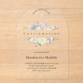 Blumenrahmenbestätigung Acryleinladungen (Vorderseite)