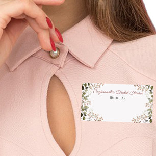 Blumenrand-Brautparty-Papier-Label-Name-Tag