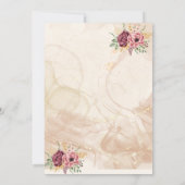 BLUMENRAND INDISCHE HOCHZEITSKARTE EINLADUNG (Rückseite)