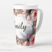 Blumenrand mit individuellem Namen Milchtasse (Rechte Ecke)