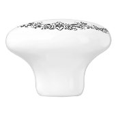 Blumenrand mit Monogramm Keramikknauf (Seitenansicht)