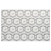 Blumenrand mit Monogramm Stoff (Fat Quarter (45,7 x 55,9 cm))