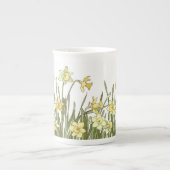 Blumenrand Porzellantasse (Vorderseite)