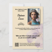 Blumenrand-Promotions-Seiten-Drucke | QR-Code Einladung (Rückseite)