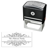 Blumenranke - Adresse Selbstfärbender Stempel (Beispiel)