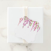 Blumenranke Wasserfarbenkunst Rosa Grün Geschenkanhänger (Beispiel)