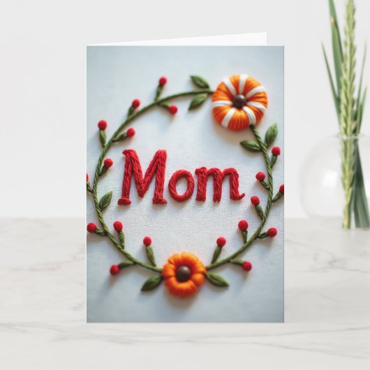 Blumenranken Mutter Karte (Vorderseite)