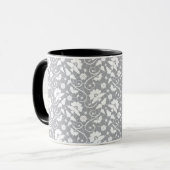 Blumenranken-Spitzenmuster Tasse (Vorderseite Links)