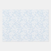 Blumenrankgitter - Pulverblau Geschenkpapier Set (Vorderseite 2)