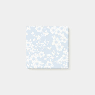 Blumenrankgitter - Pulverblau Post-it Klebezettel