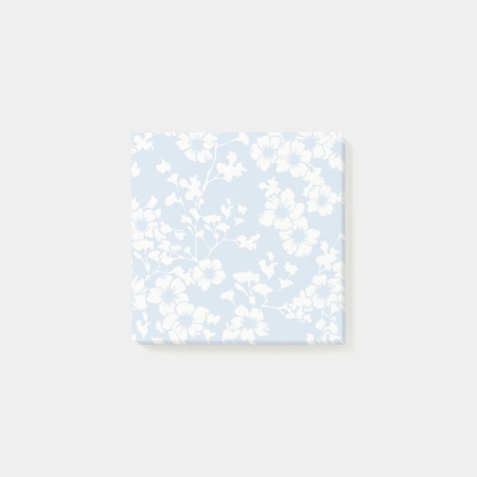 Blumenrankgitter - Pulverblau Post-it Klebezettel (Vorderseite)