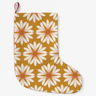 Blumenraster: Gold, Rot, Elfenbein Kleiner Weihnachtsstrumpf