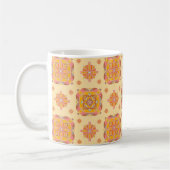 Blumenraster-Keramikbecher Kaffeetasse (Links)