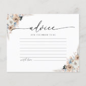 Blumenratenkarte für Elfenbein und Blau (Rückseite)