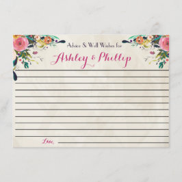 Blumenratgeber für das Paar Hinweiskarte