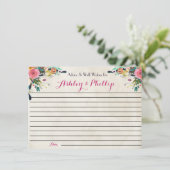 Blumenratgeber für das Paar Hinweiskarte (Stehend Vorderseite)