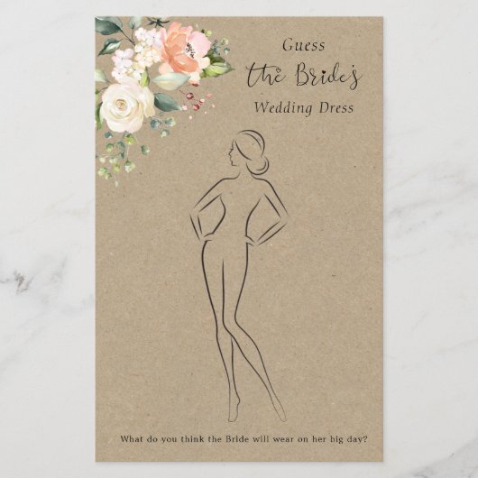 Blumenratte Die Dress Brautparty-Spielstation (Vorderseite)