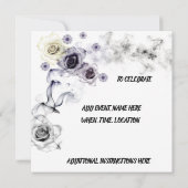 Blumenrauchheit: Delikate Schönheit in lebhaften F Einladung (Rückseite)