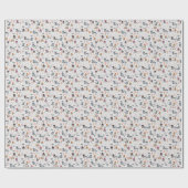 Blumenrauschen: Handgezeichnete Nahtlose Textur Geschenkpapier (Flach)