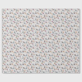 Blumenrauschen: Handgezeichnete Nahtlose Textur Geschenkpapier (Flach)