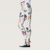 Blumenrauschen: Handgezeichnete Nahtlose Textur Leggings (Links)