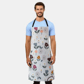 Blumenrauschen: Handgezeichnete Nahtlose Textur Schürze (Getragen)