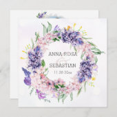 *~* Blumenreath Boho QR UAWG AR12 Hochzeit Einladung (Vorne/Hinten)