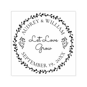 Blumenreath Lasse Liebe wachsen Gastgeschenk Hochz Permastempel