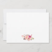 Blumenreath Pink Gold Save the Date Foto (Rückseite)